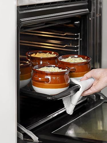 Miniatura 4 de LE TAUCI Sopa de cebolla francesa con asas, cuencos de sopa de cerámica de 22 onzas para sopa, chile, estofado de carne, juego de 4, apto para horno