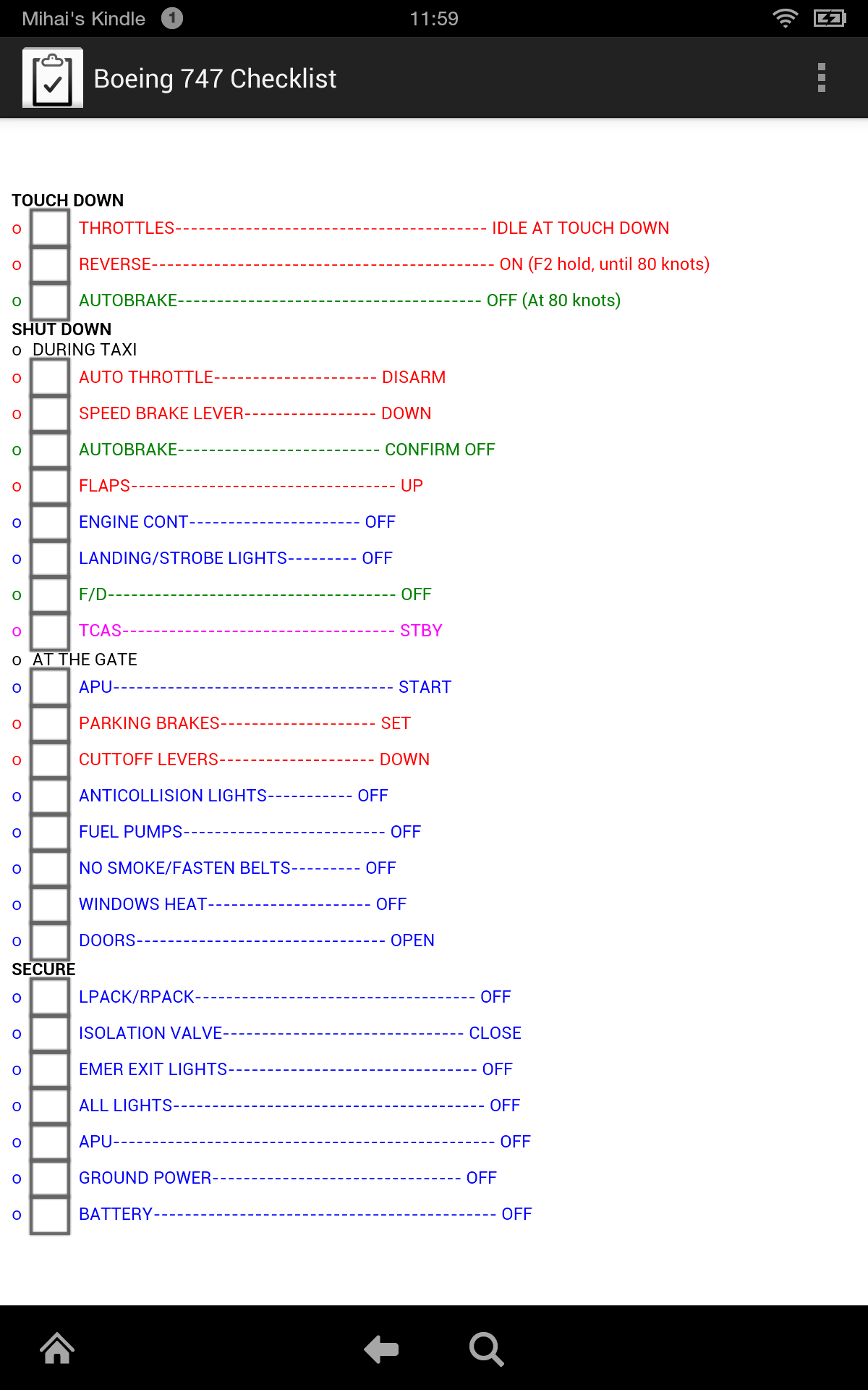 747 Checklist.pdf Boaeing 747 checklist-App im Amazon Appstore