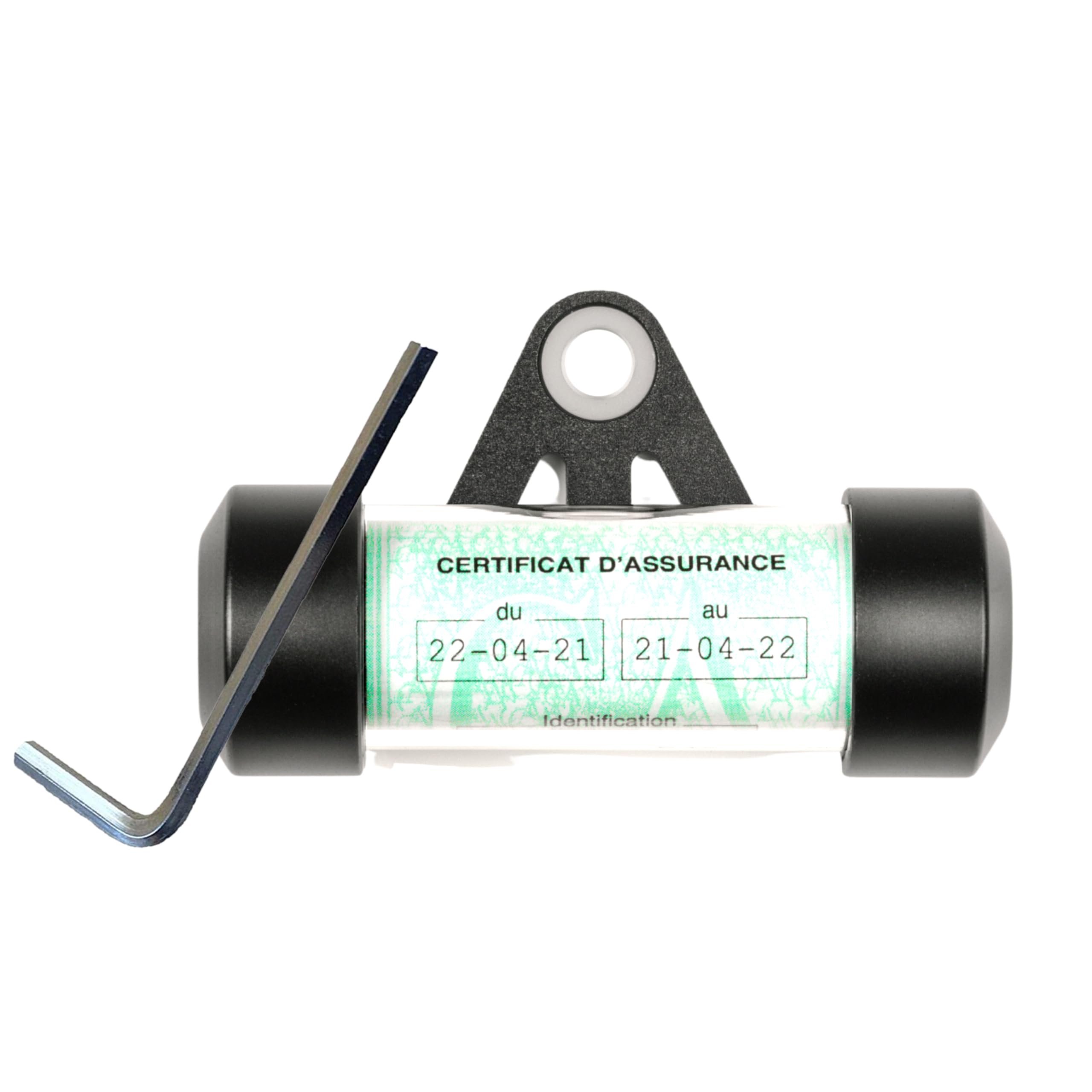 Support De Vignette Moto Universel VOBOR - Tube Cylindrique Étanche Et Sécurisé Noir