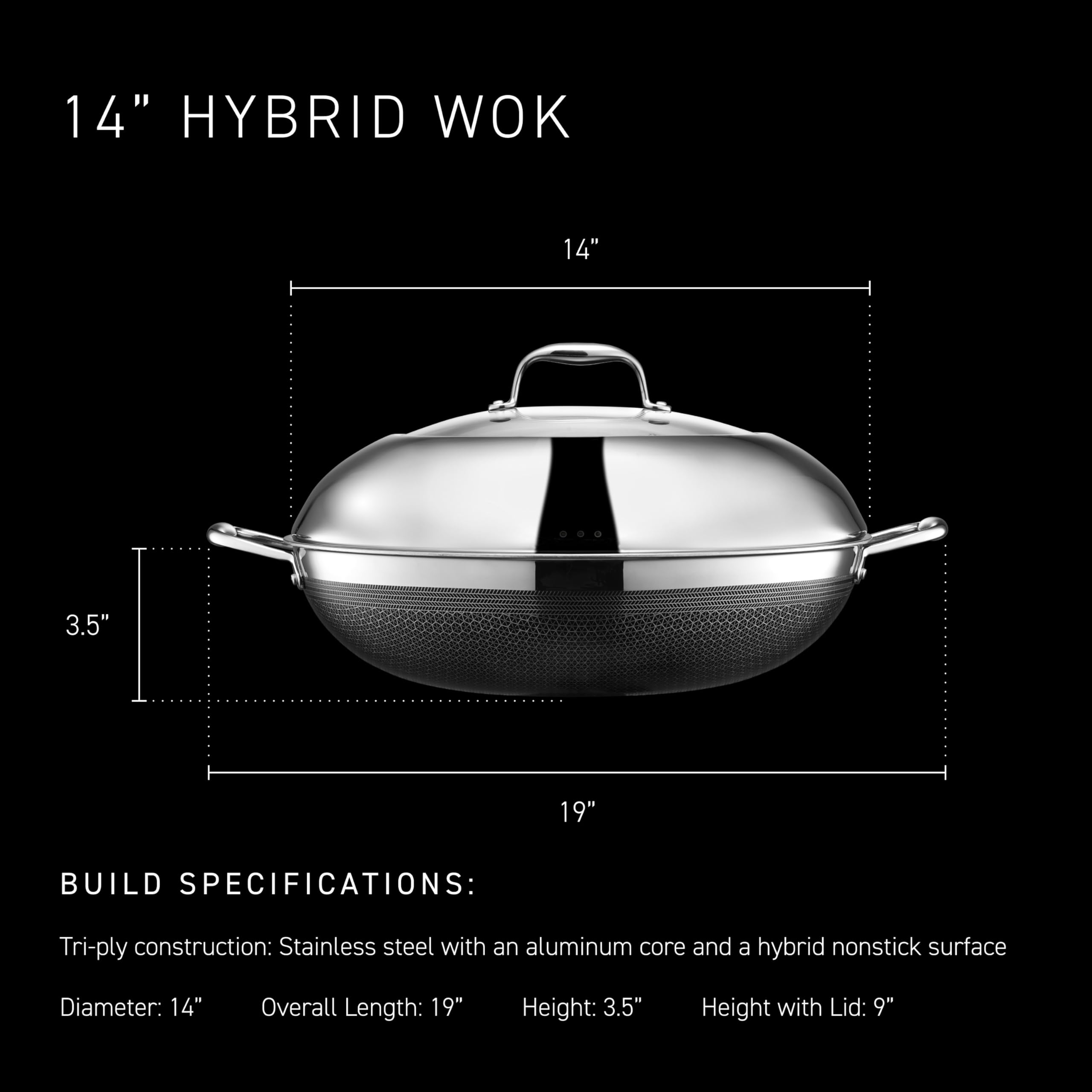 Amazon | HexClad (ヘックスクラッド) ハイブリッド 焦げ付き