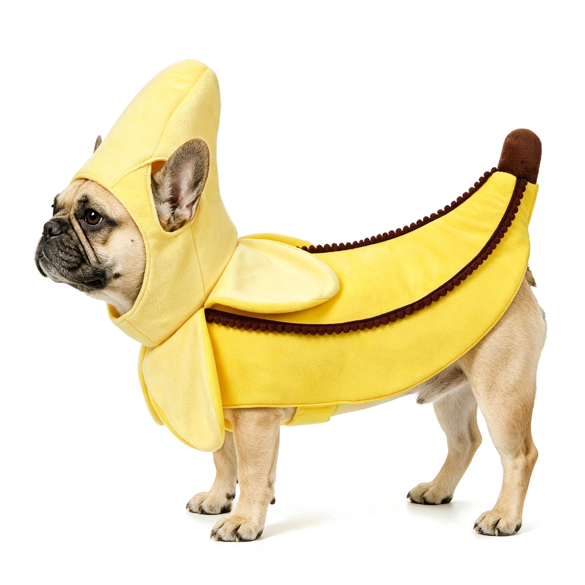 ReliBeauty Costume d'Halloween amusant pour chien en peluche douce, jaune, taille M
