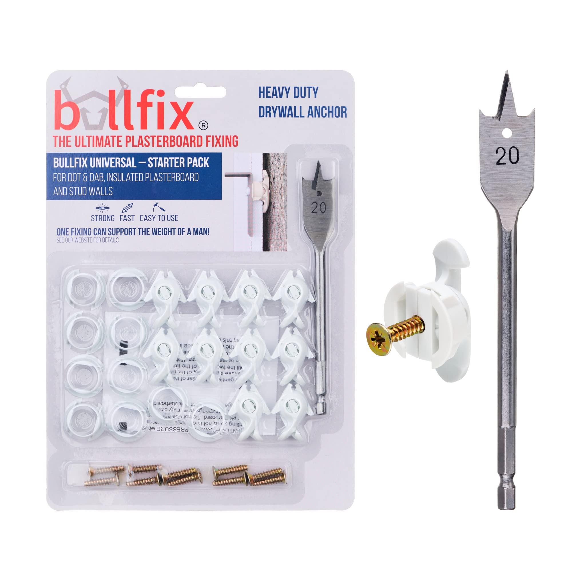 Buy Bullfix 'Universal' 'Starter' 10 Pack Heavy Duty Plasterboard