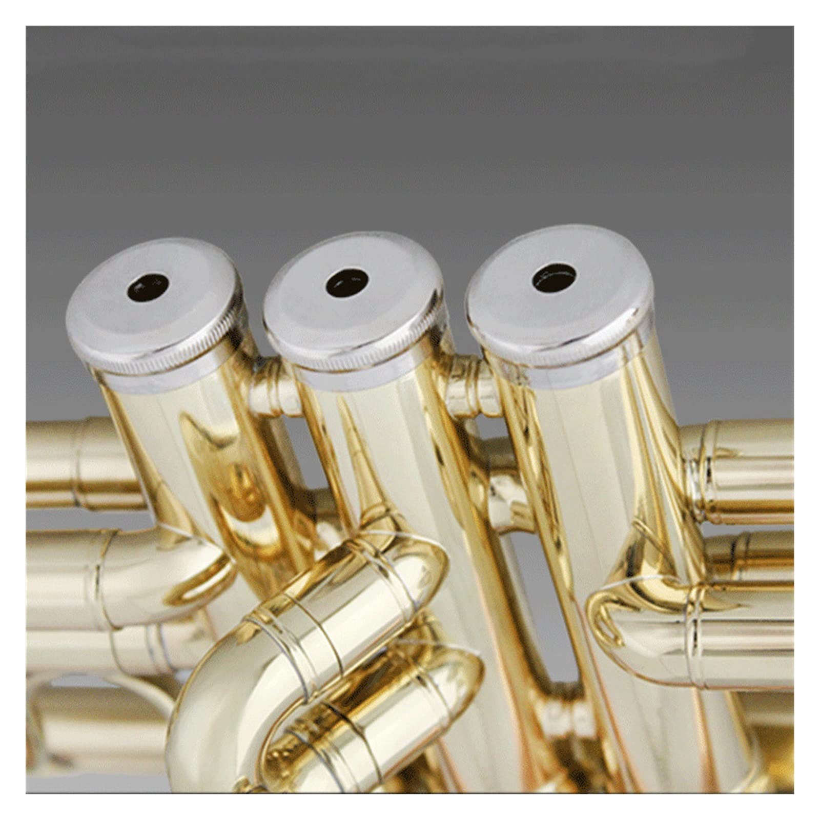 Messing Trompeten B-Trompete, Blechblasinstrument, Horn, Schüler, Anfänger, Band, Professionelle Leistungsprüfung (Color : Gold)