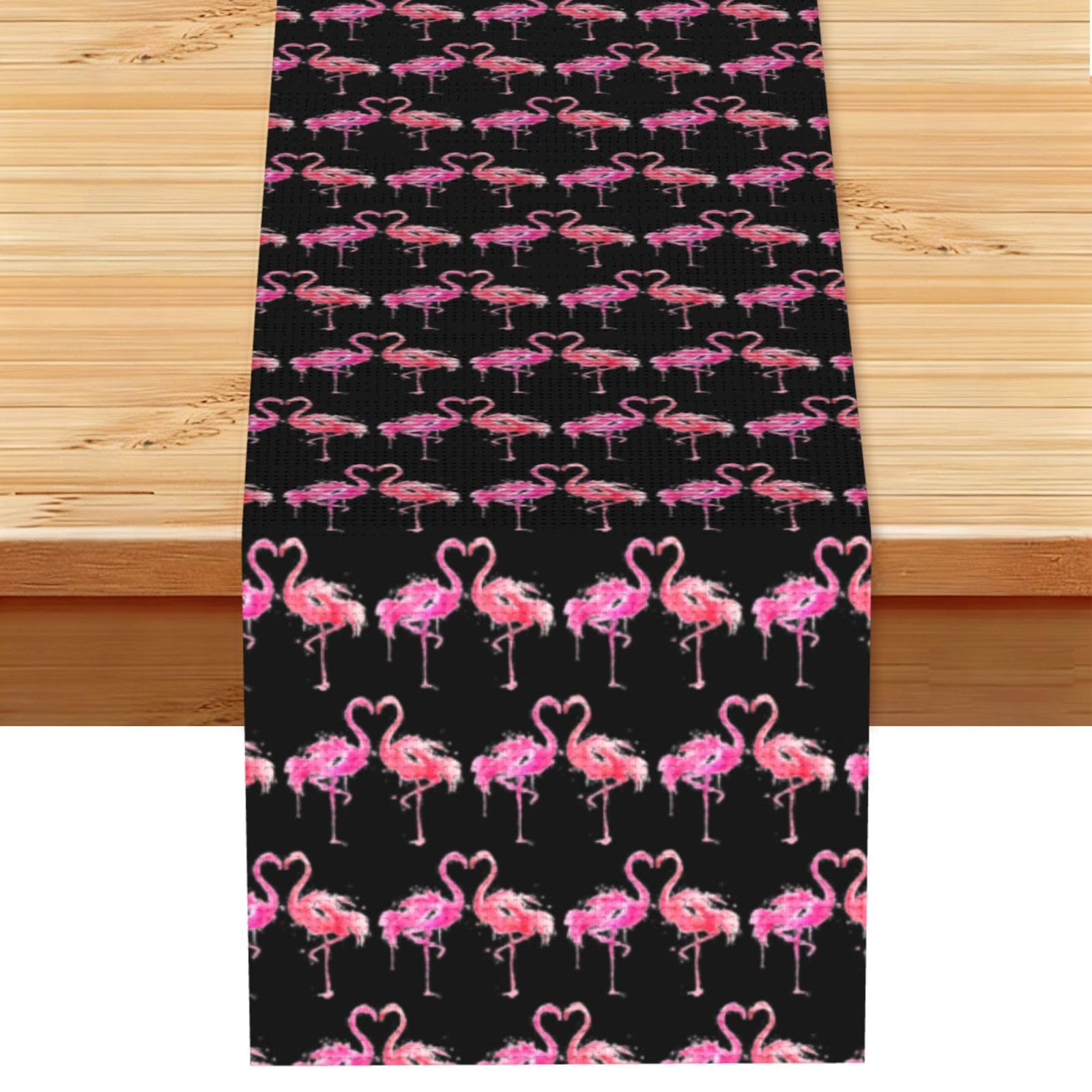 Ink Flamingos Stylish Printed Table Cloth, Decorative Table Runner 13x72in for Home, Party and Banquet Home Decor