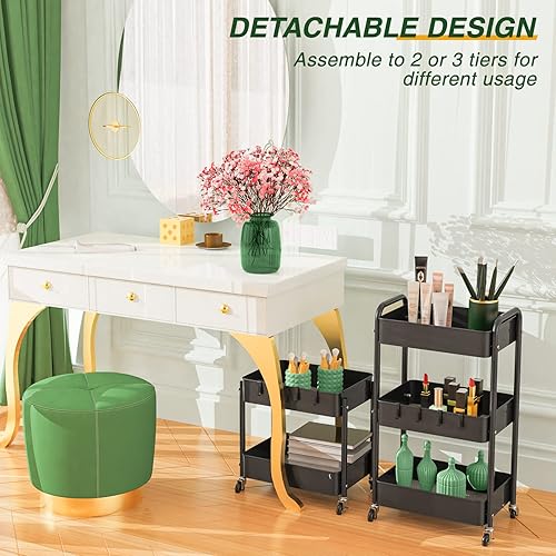 Miniatura 5 de Carrito de utilidad de metal (negro)