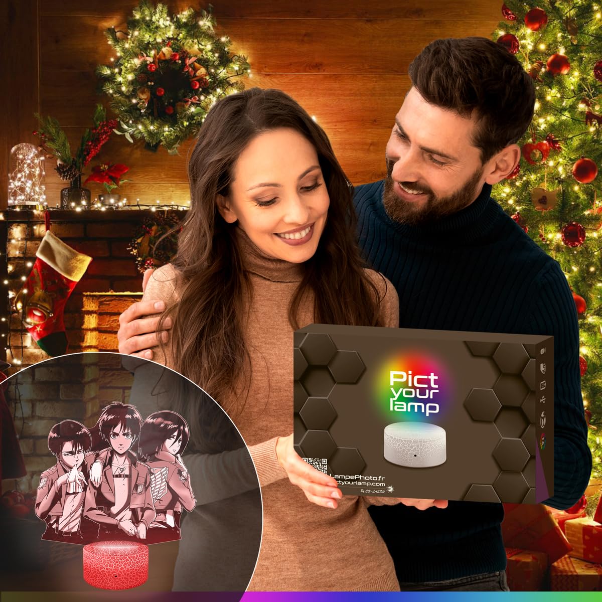 Lámpara de mesilla de noche,luz nocturna táctil Manga Livai Ackerman Eren Jäger lámpara LED ilusión 3D,idea de regalo para niños y niñas, Navidad,lámpara de mesilla de noche para niños o adultos. TOP