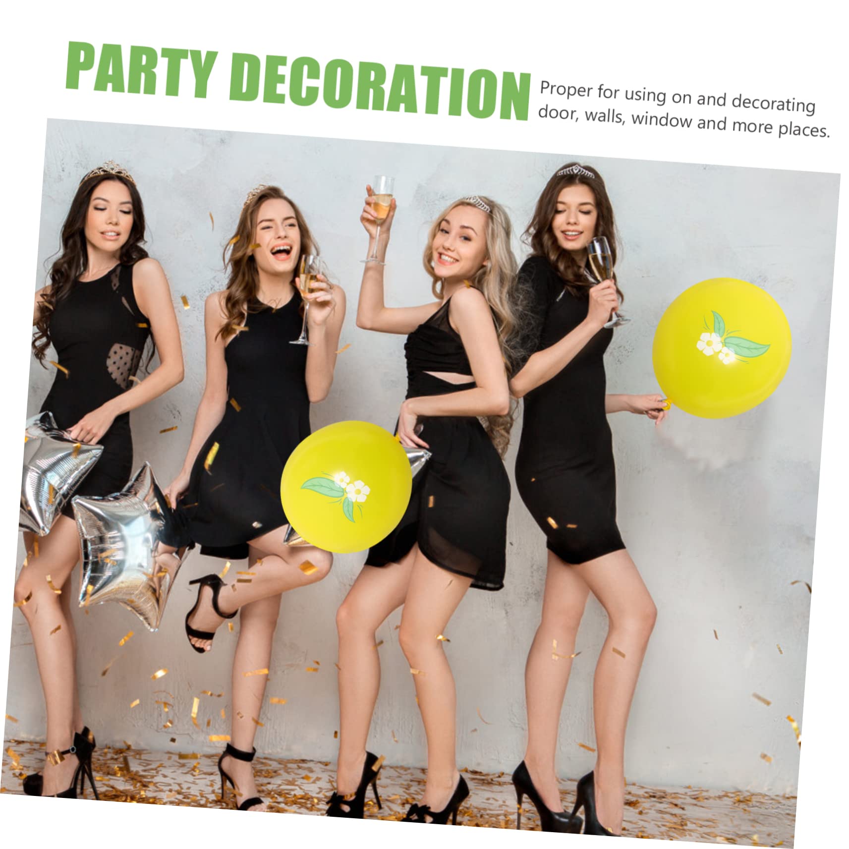 WOONEKY 4 Set di Palloncini in Lattice a Tema Hawaiano per Decorazioni di Nozze Fidanzamento E Compleanno Accessori per Foto Pezzi * 4