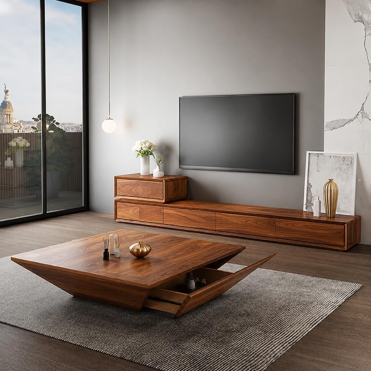 Solid Sheesham Wood Coffee Table with Storage Drawer | Modern Center Table for Living Room | Light Natural Finish | Premium Wooden Coffee Table | 1 Year Warranty (Hony)-image-45