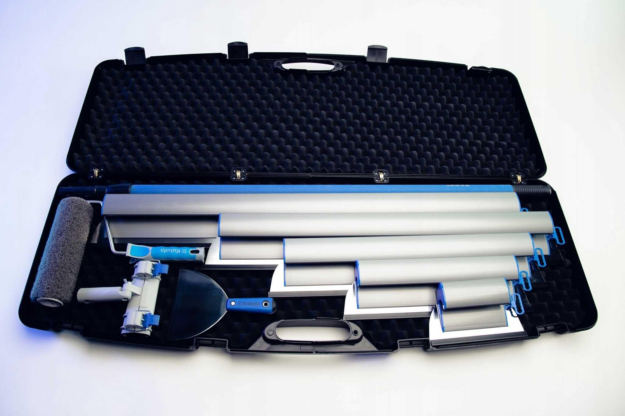 Flächenspachtel Set für Wand und Deckenarbeiten - Werkzeug Koffer Masterset 10-tlg - Made in EU - Kubala 0651