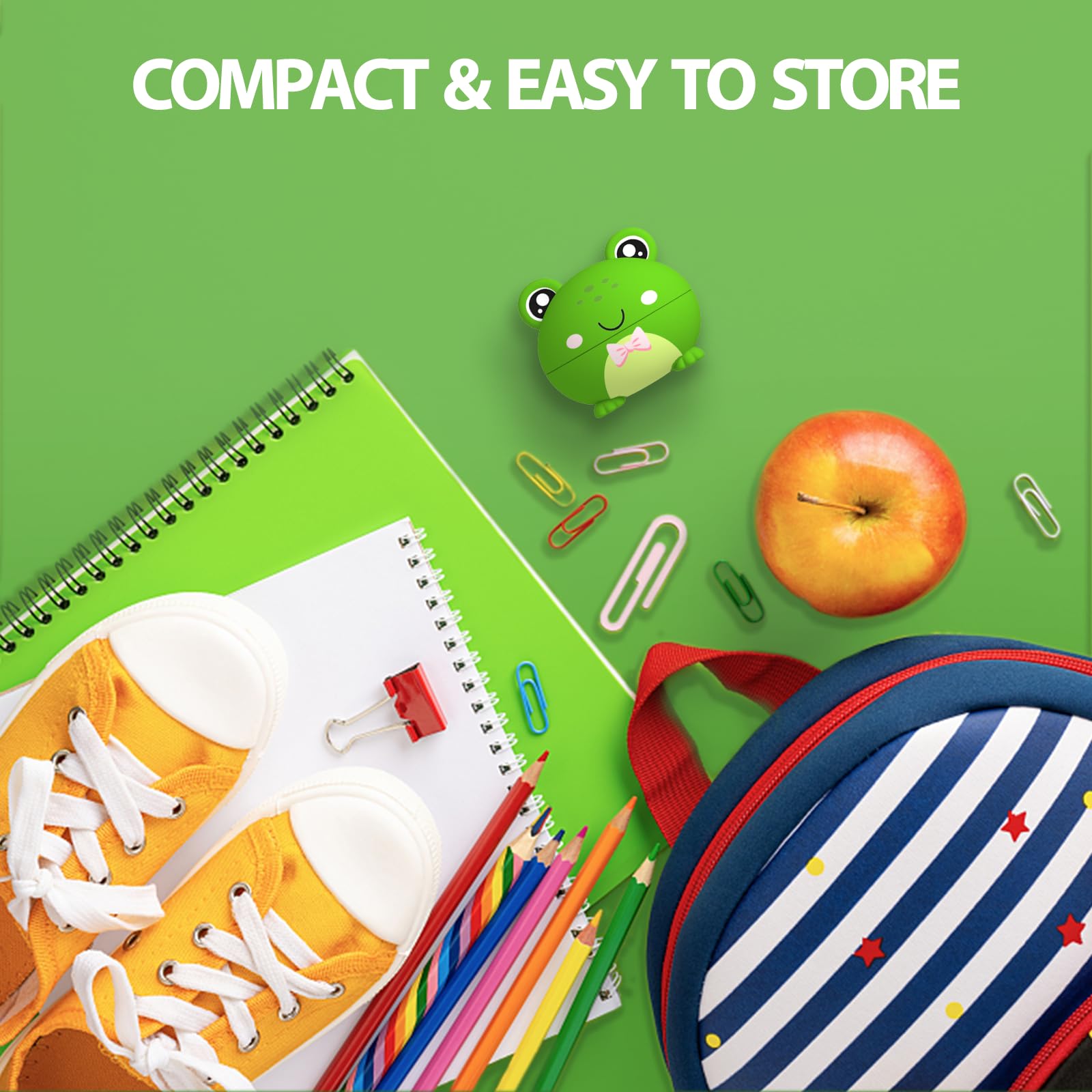 Cuffie per Bambini, Cuffie Bluetooth 5.3 per Bambini con Limite di Volume di 85dB, Impermeabile IPX6, 30 Ore di Riproduzione, Hi-Fi Stereo con Microfono per Bambino e Bambina, Verde