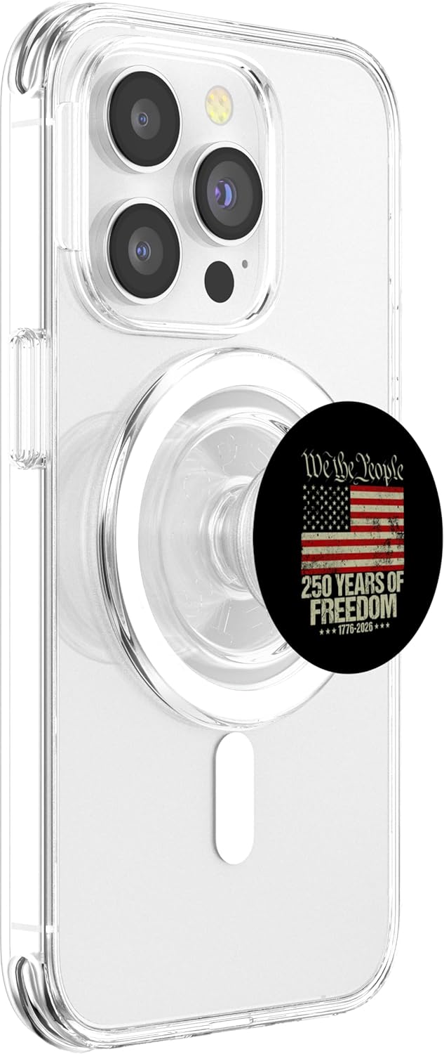250 Years Distressed America Flag Anniversary USA 250th Bday PopSockets PopGrip for MagSafe
