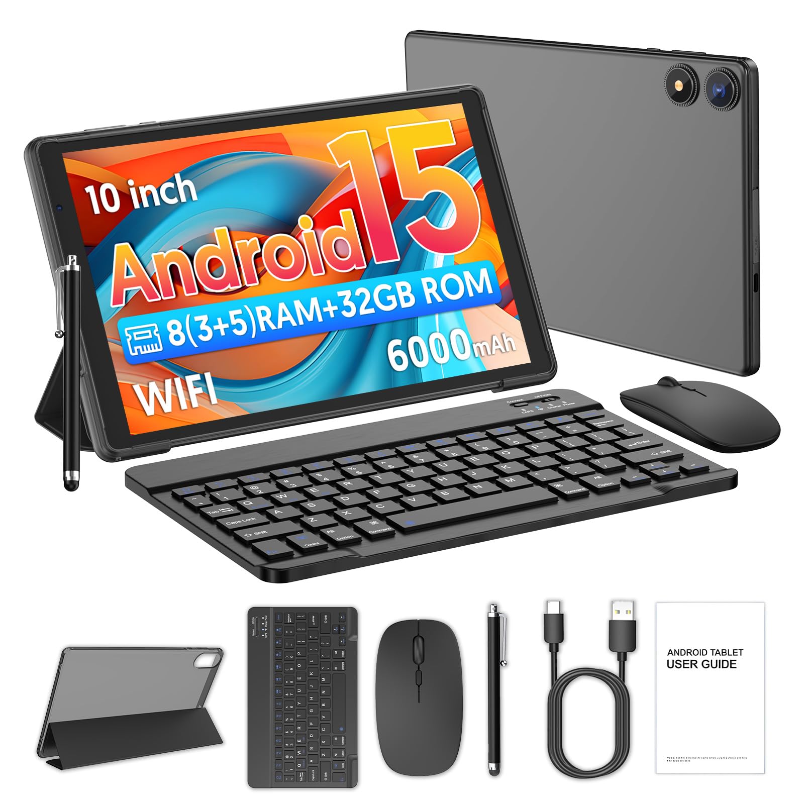 Amazon.com: Fitifun Android 15 Tablet PC, 10 inch 5-Core, 8GB RAM+