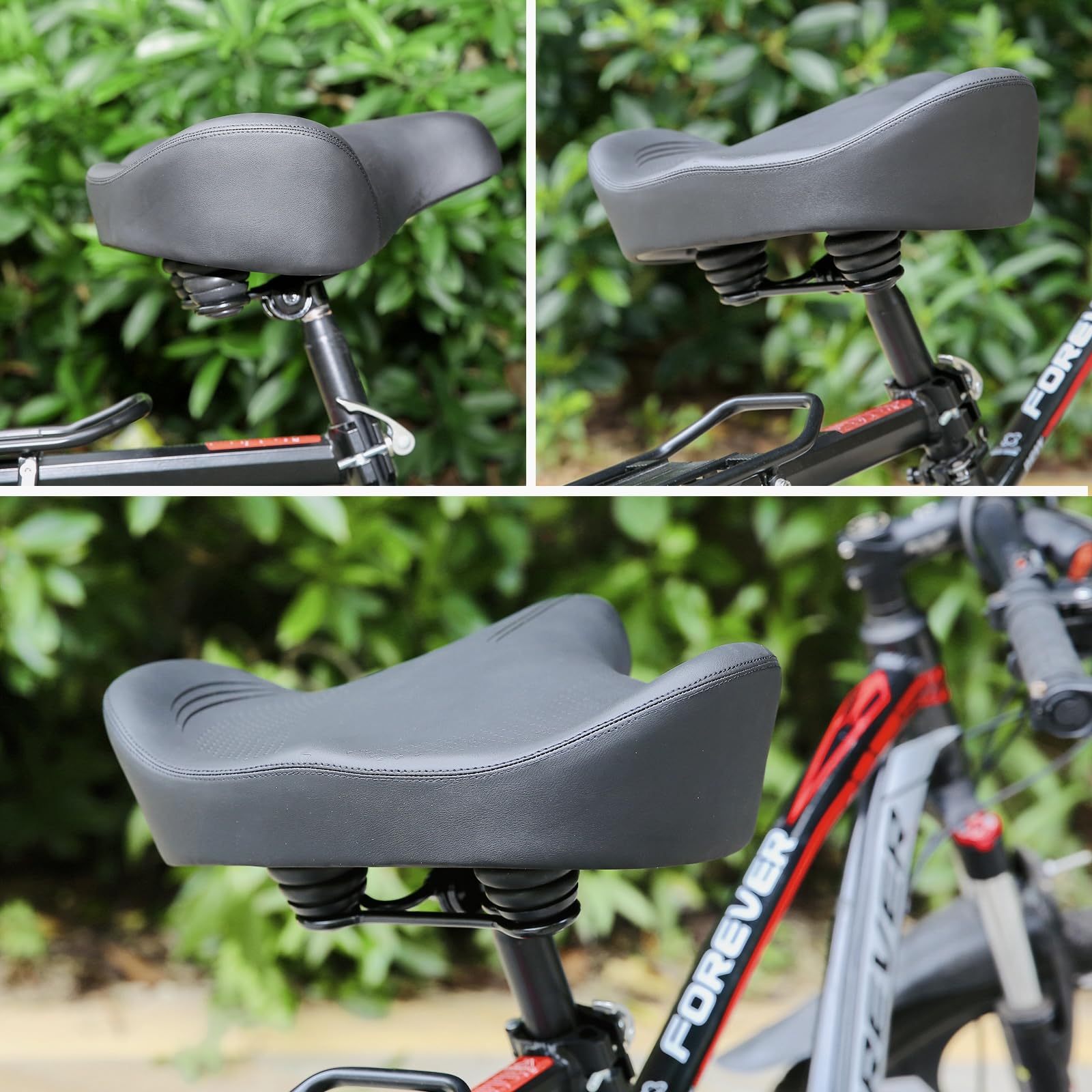 Asiento de bicicleta grande y ancho – Reemplazo de sillín de bicicleta, comodidad para Peloton, bicicleta eléctrica estacionaria de ejercicio, bicicletas de carretera de montaña para hombres y