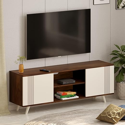 Harmond Wood TV Cabinet for Living Room Up to 55 Inches