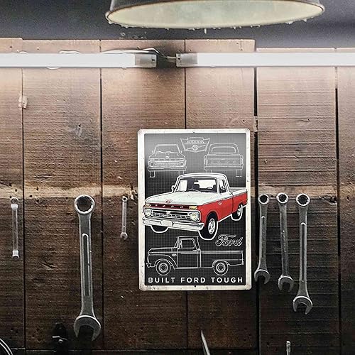 Miniatura 5 de Letrero de metal esquemático para Ford Truck  Letrero vintage de Ford para garaje o cueva de hombre