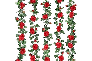 ZIFTY 32.5FT Red Rose Garland
