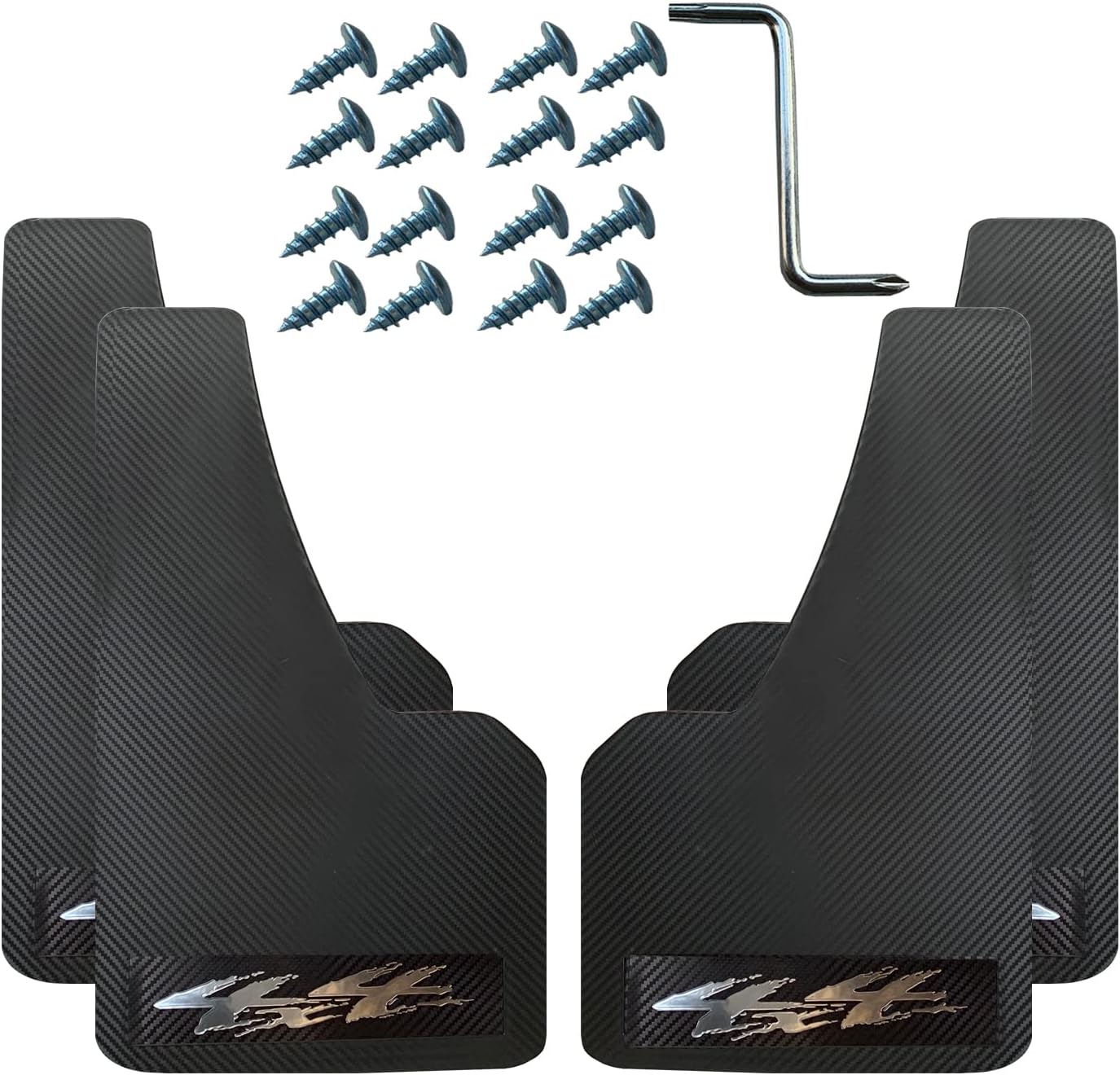 QUYDDC Carbon Fiber Car Mud Flaps Large Size, AllWeather