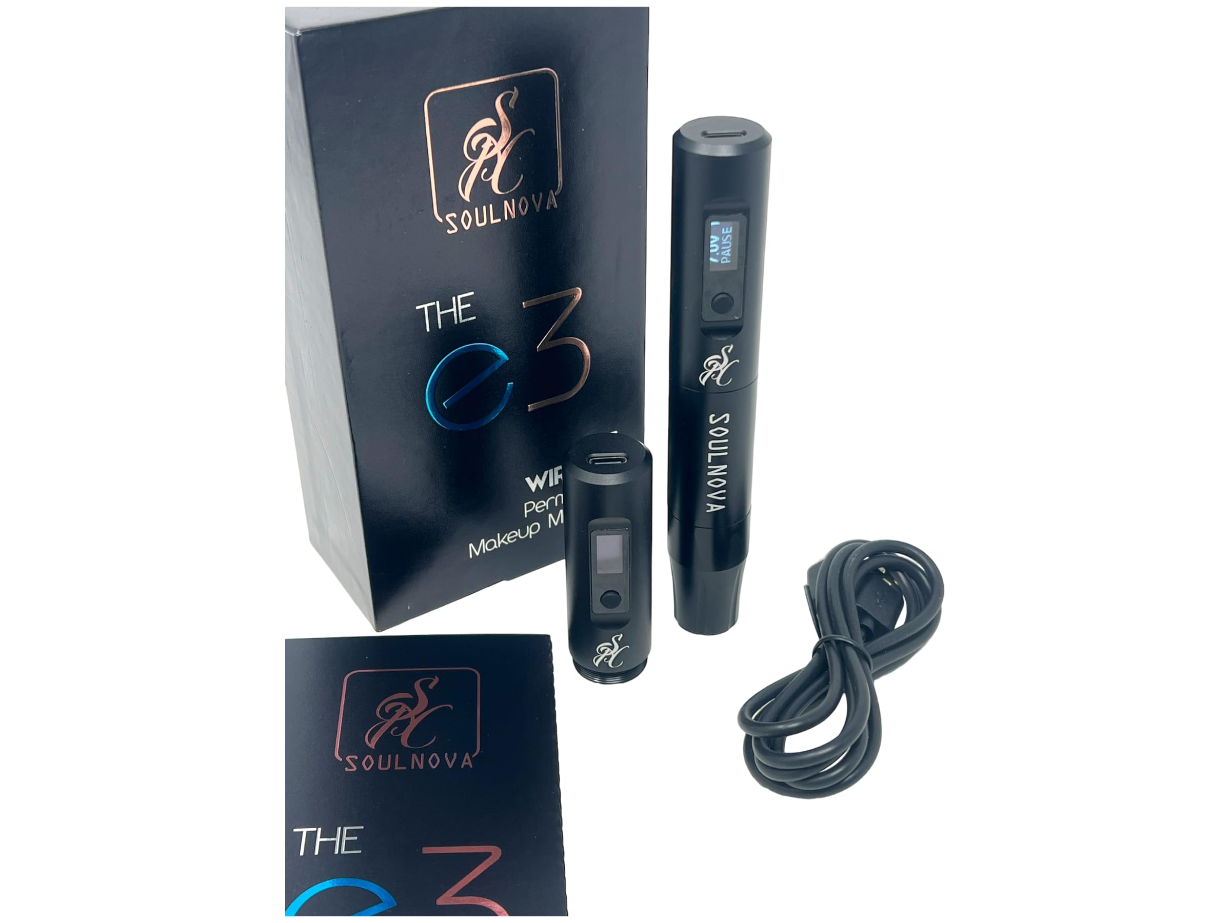 AVA E3 PMU Pen SoulNova kabellos mit 2 Wechselakkus - INKgrafiX® Deutschland - Profi Studio - Tattoo Tattoomaschine Permanent Make Up