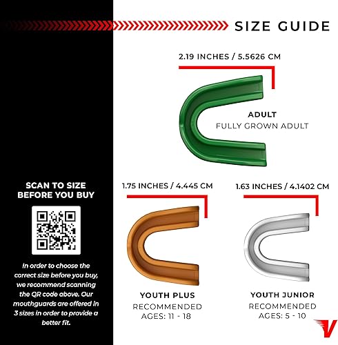 Miniatura 3 de Velocity Champion - Protector bucal juvenil, 1 paquete, azul marino y blanco, para edades de 11 a 18 años, ideal para lacrosse, fútbol, hockey,