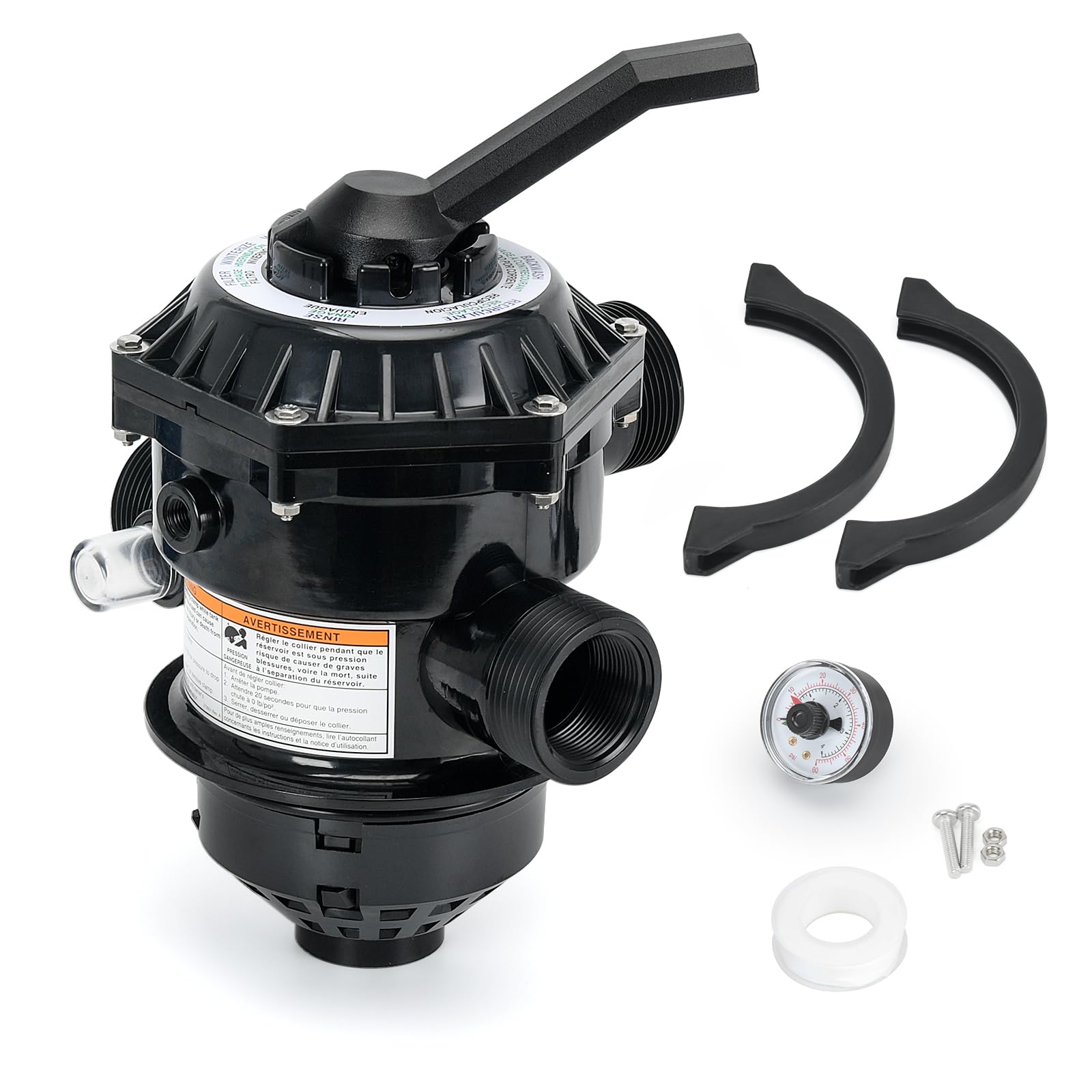 Photo 1 of 262506 1-1/2-Inch 6-Way Clamp Style Valve Compatible with pentair Multiport Valve,Fit for Tagelus/Sand Dollar/Meteor Pool and Spa Sand Filter (262506)