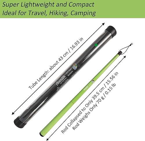 Miniatura 8 de Aventik FreshStart Tenkara Rod en 7 pies8 pies, kit completo de caña Tenkara para principiantes, fibra de carbono 24T, fácil de fundir, flexible,