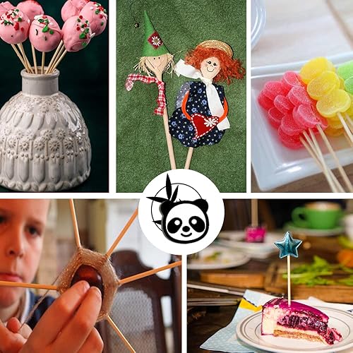 Miniatura 5 de 25 varillas de madera para clavijas de madera, varillas de bambú sin terminar de 12 x 48 pulgadas, para manualidades y bricolaje