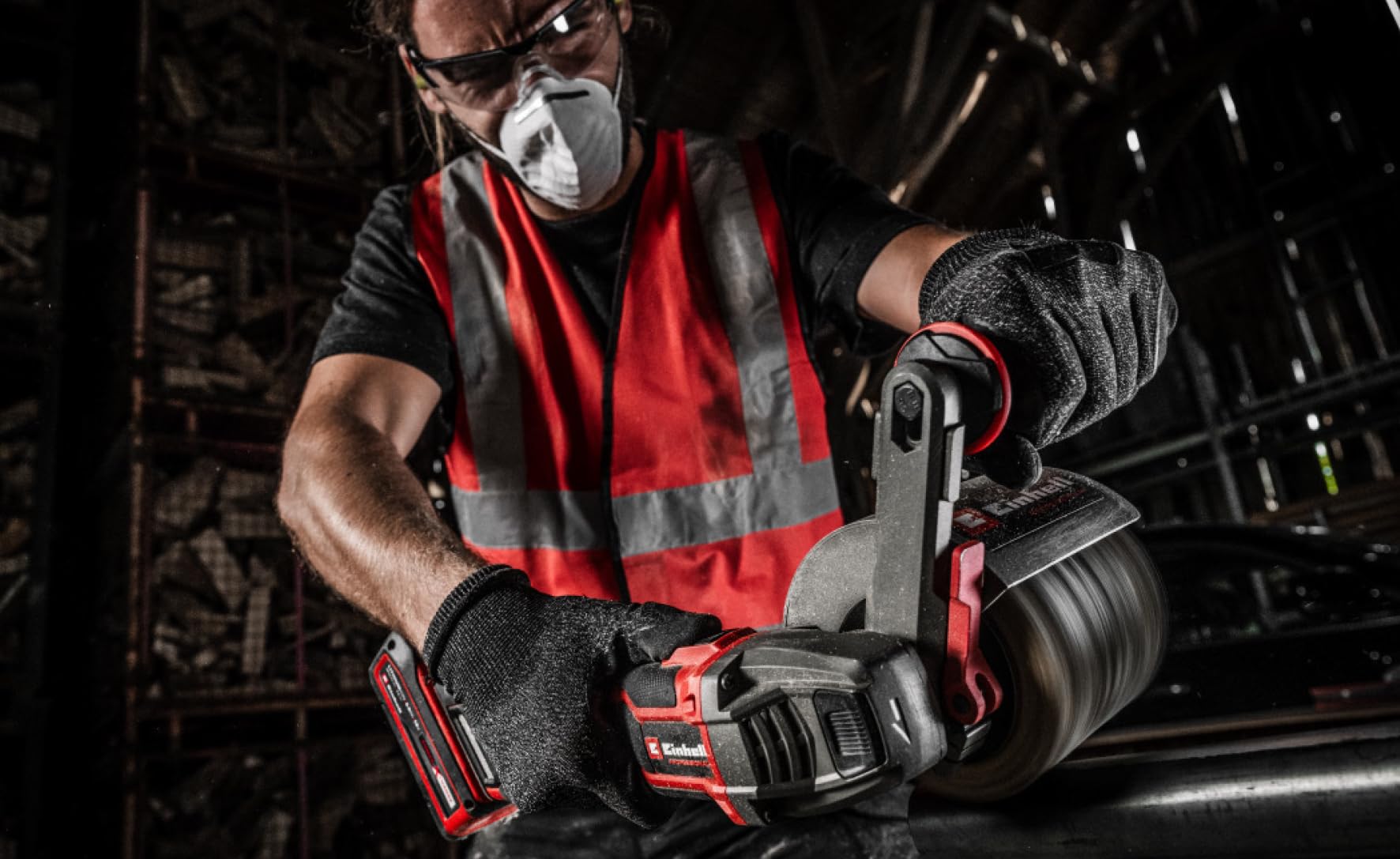 Original Einhell Messingdraht-Bürste 120 x 100 mm (Bürstenschleifer-Zubehör, für Einhell Akku-Bürstenschleifer TP-BR 18/32 Li BL, zum Bürsten robuster Materialien, Ø 120 mm)