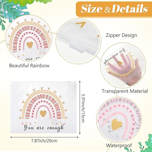 Miniatura 2 de 50 bolsas de cosméticos de arco iris, regalos inspiradores para mujeres, citas motivacionales, bolsa de maquillaje, bolsas de cosméticos mate EVA a