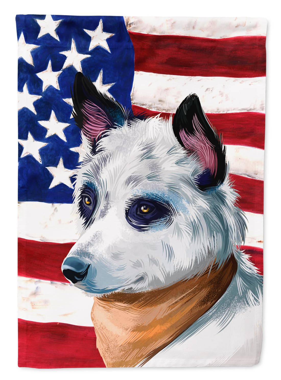 Drapeau de jardin Blue Heeler petit format ornement patriotique pour cour et terrasse