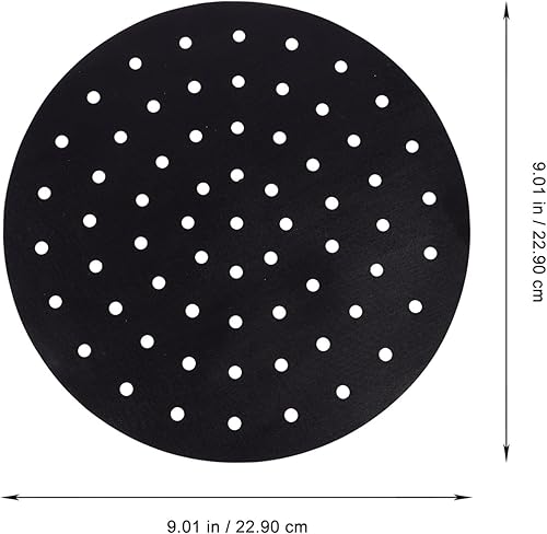 Miniatura 4 de Cabilock 4 unids almohadilla de freidora de aire freidora de aire Bandeja de cocina de papel pergamino perforado para microondas de aire,