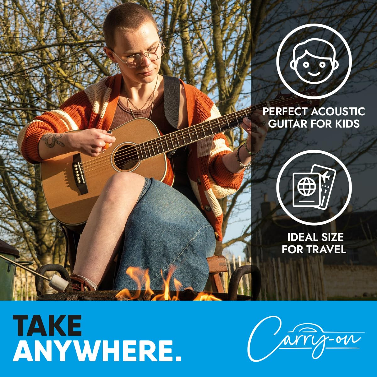 Mini gitara elektroakustyczna, Gitary elektryczno-akustyczne, rozmiar 3/4, podróżna, edukacyjna, stalowa struna, naturalna