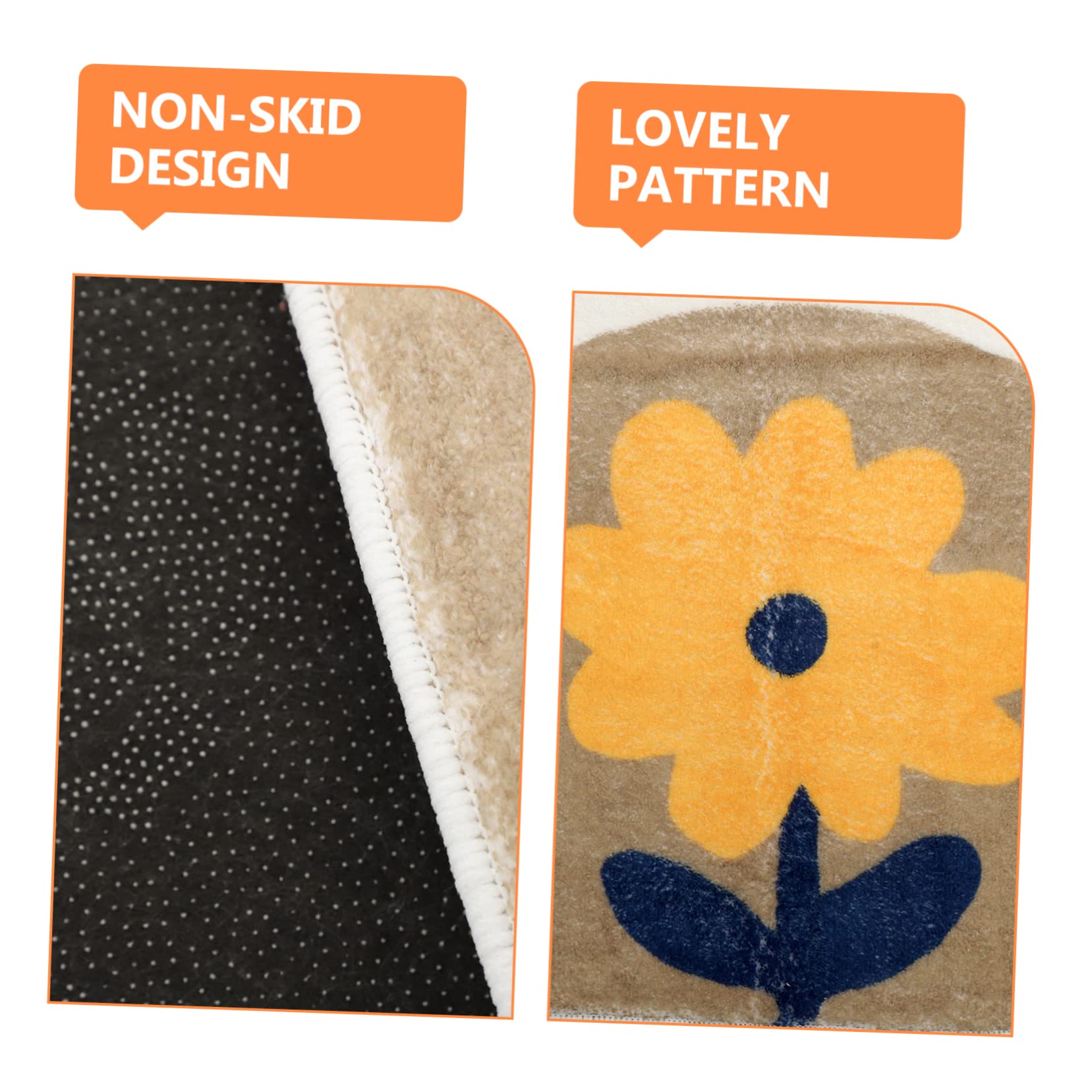 Tappeto Antiscivolo Semicircolare Assorbente e Lavabile Per Ed Decorativo Per