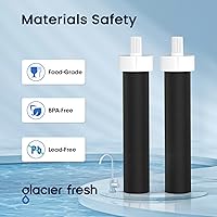 Vista 4 de GLACIER FRESH Filtros de botella de agua, reemplazo para Brita BB06, filtro de botella de agua Brita de lado duro y deportivo, 4
