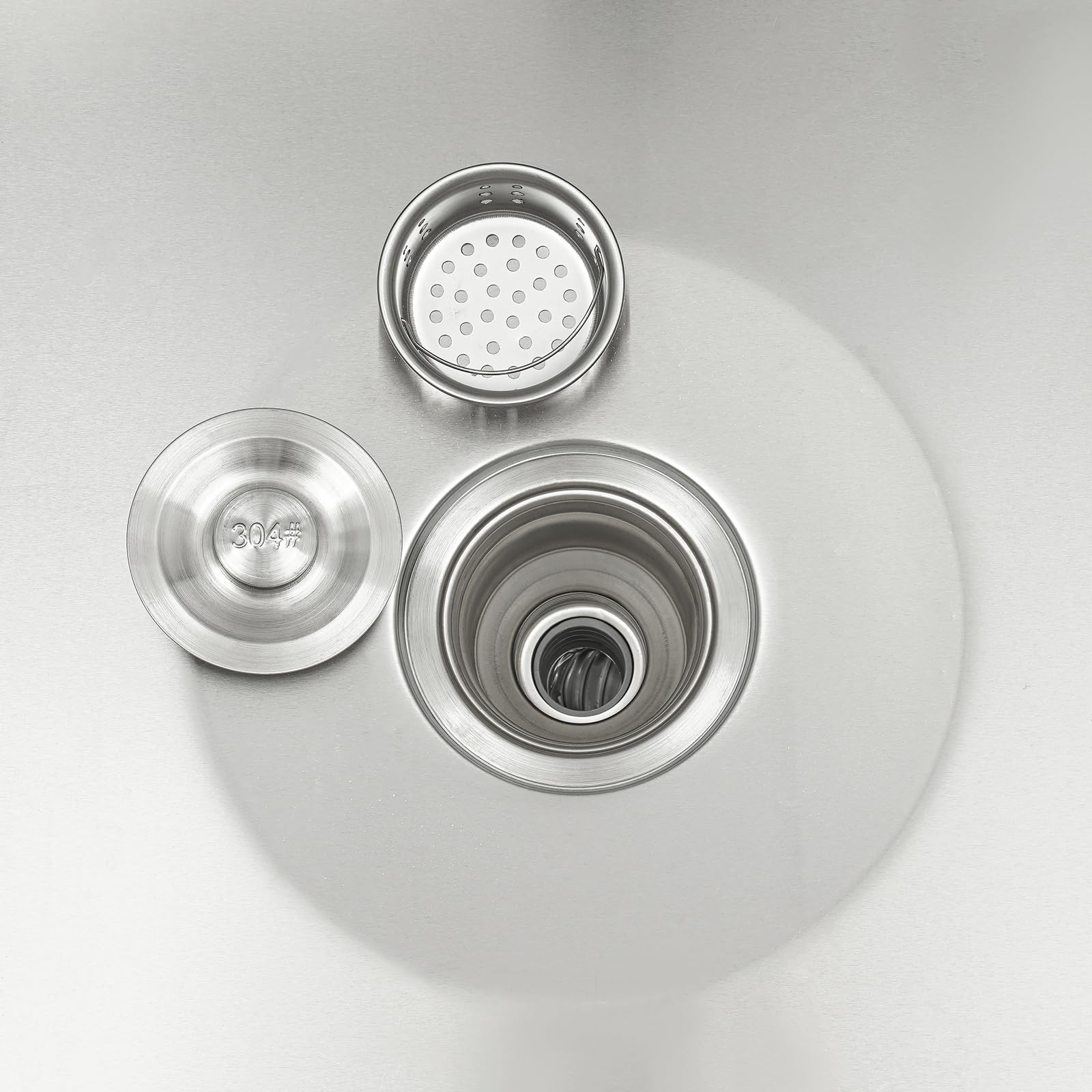 Lavello da cucina in acciaio inox 304, 56 x 48 x 31 cm, lavello