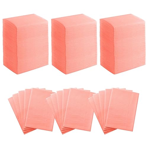 Miniatura 36 de JMU 2500 baberos dentales, 2 capas de pañuelo 1 capa de película, baberos dentales desechables a granel, 13 x 18 pulgadas, baberos para tatuajes,