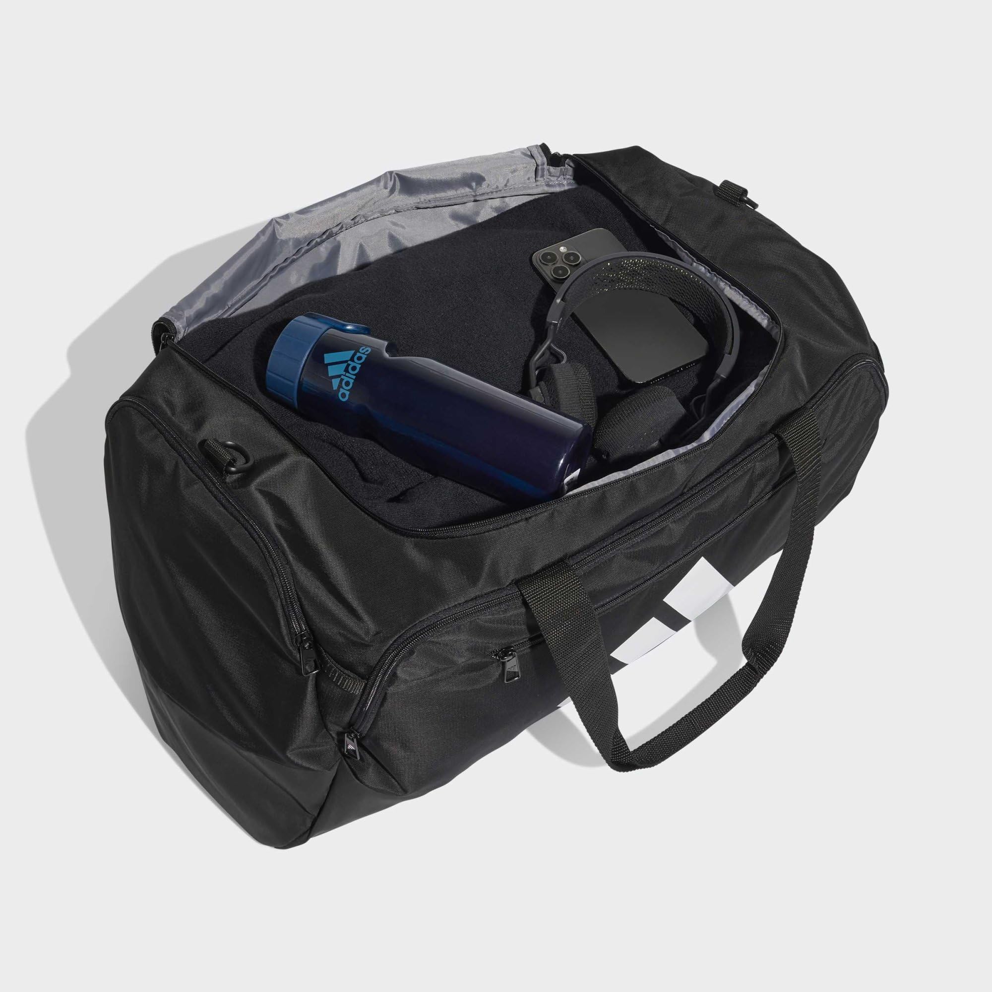 adidas Training Defender Duffle Bag Medium, Black/White, One Size