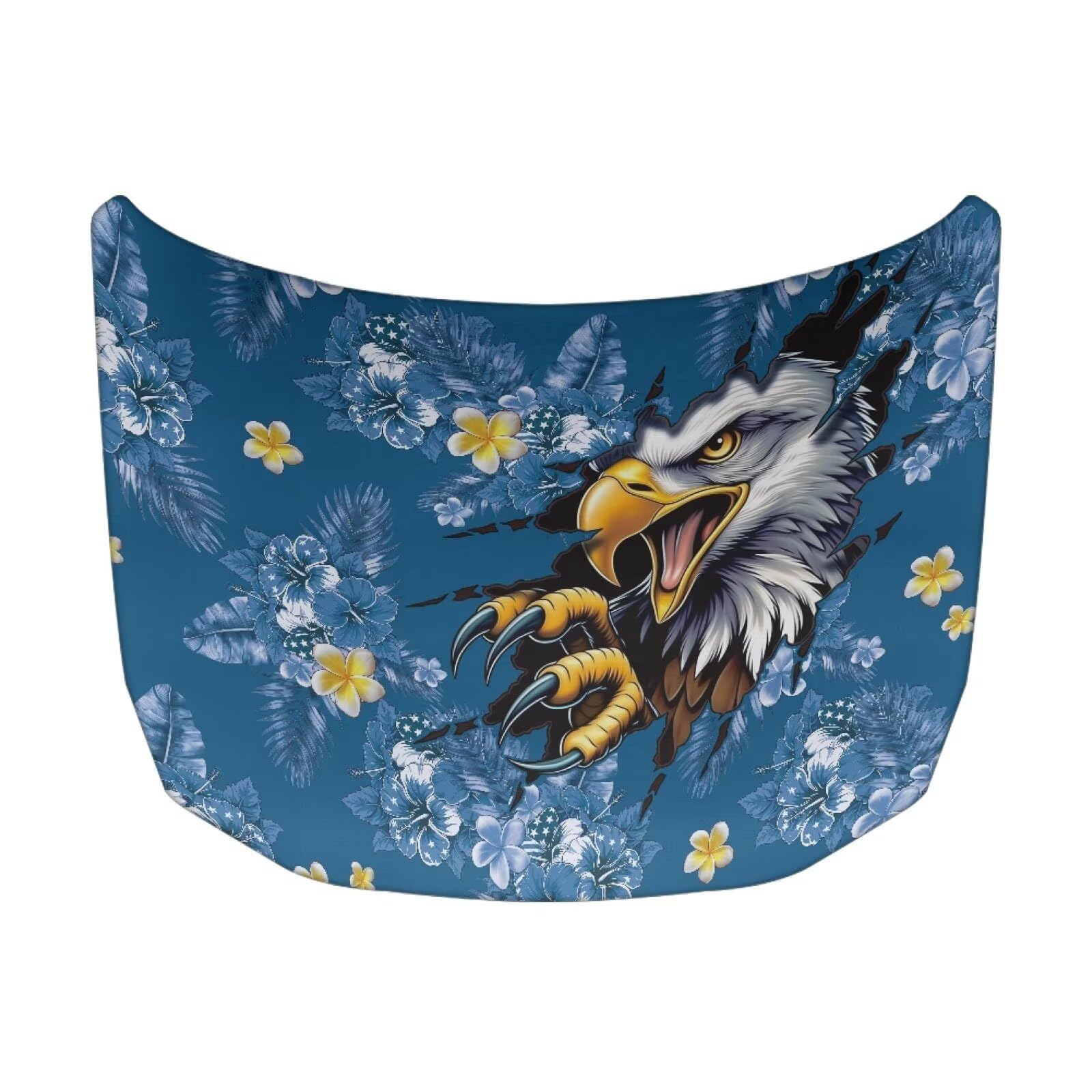 Car Hood Cover Stretch Polyester Fabric Cover Eagle Car Hood Cover Protector Easy Installation Removable Automotive Accessories Suitable for Cars