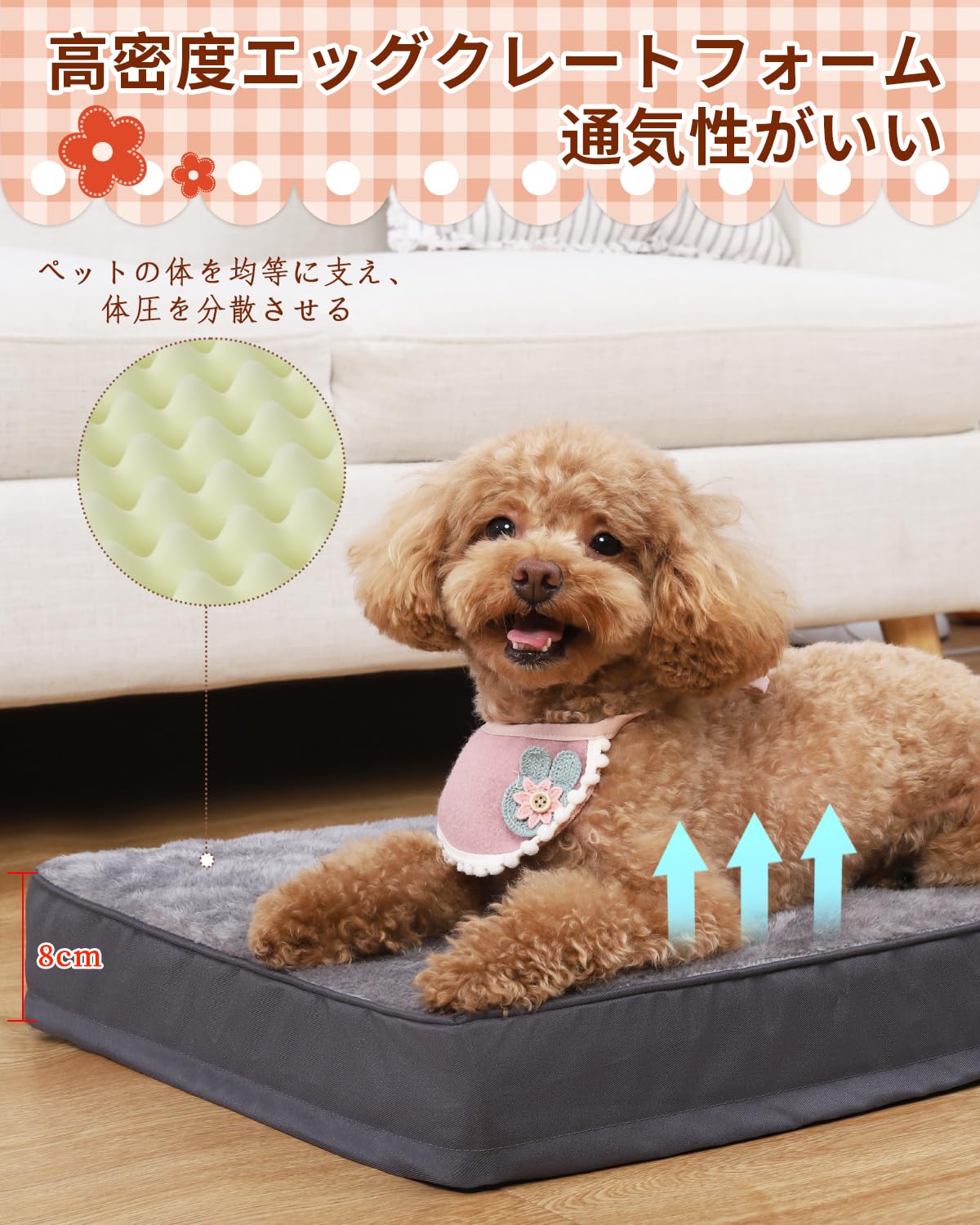Amazon | KSIIA シニア犬 ベッド 高反発 体圧分散 犬 ベッド 洗える 犬