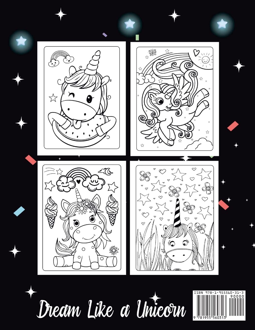 Unicorns Coloring Book