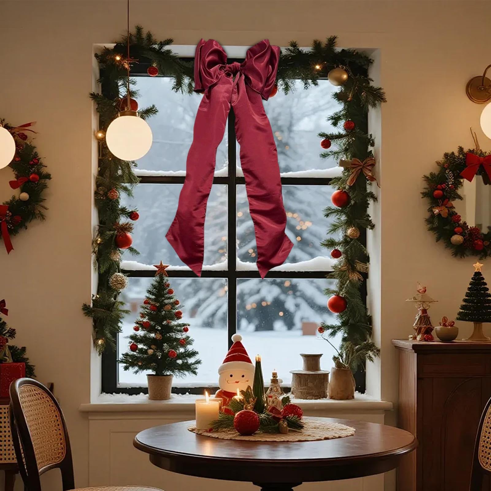 Lazos Navideños Grandes Decoraciones de de Poliéster