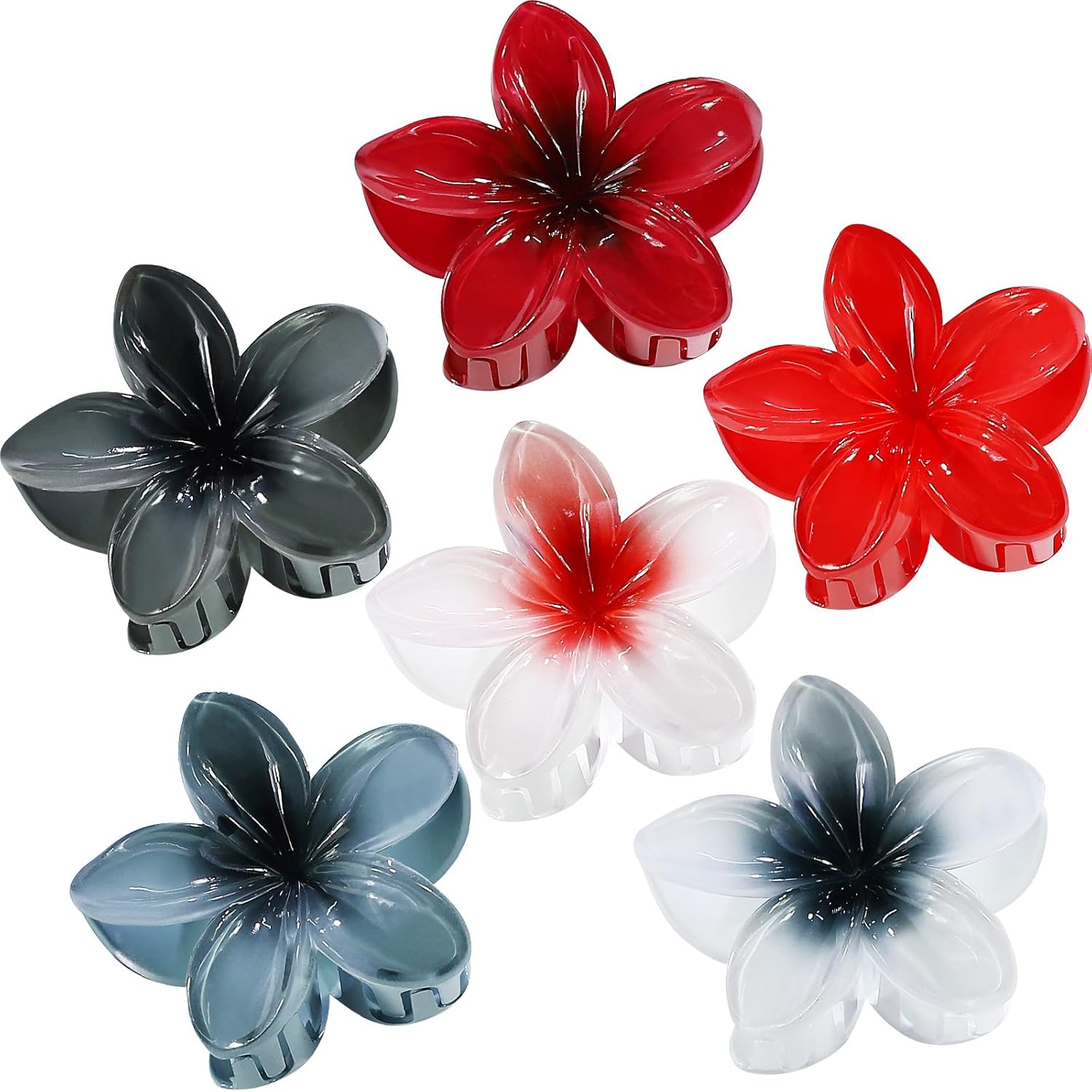 CHANDAT Flower Hair Clips - Cute Large Claw Clips for Women