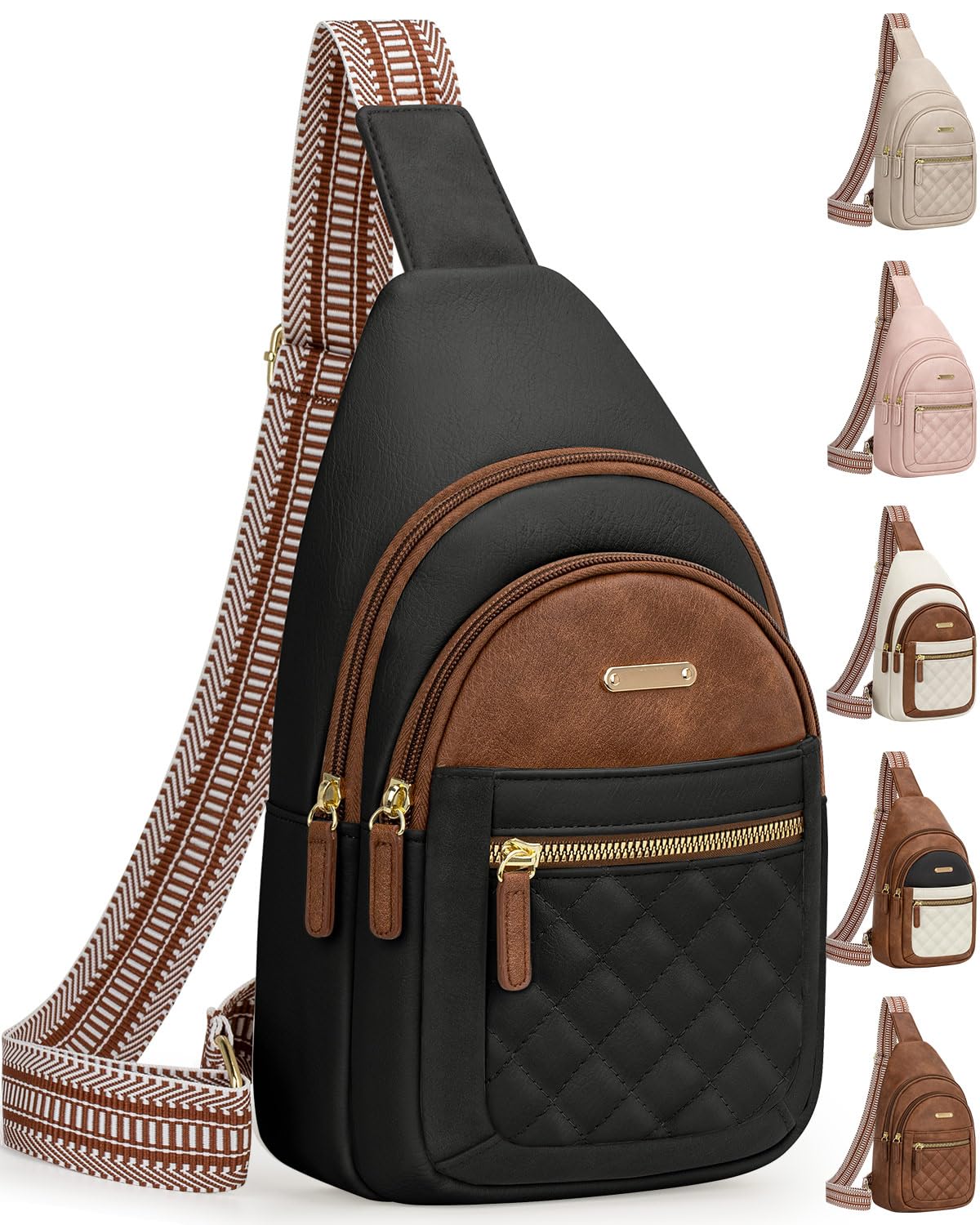 Capolo Small Crossbody Bag for Women Adjustable Sling Purse Multi-Compartment Organizer for Daily Commute Travel Gift
