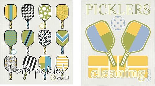 Wet-It! Juego de 4 paños de cocina suecos, melocotones, fresas, limones y naranjas