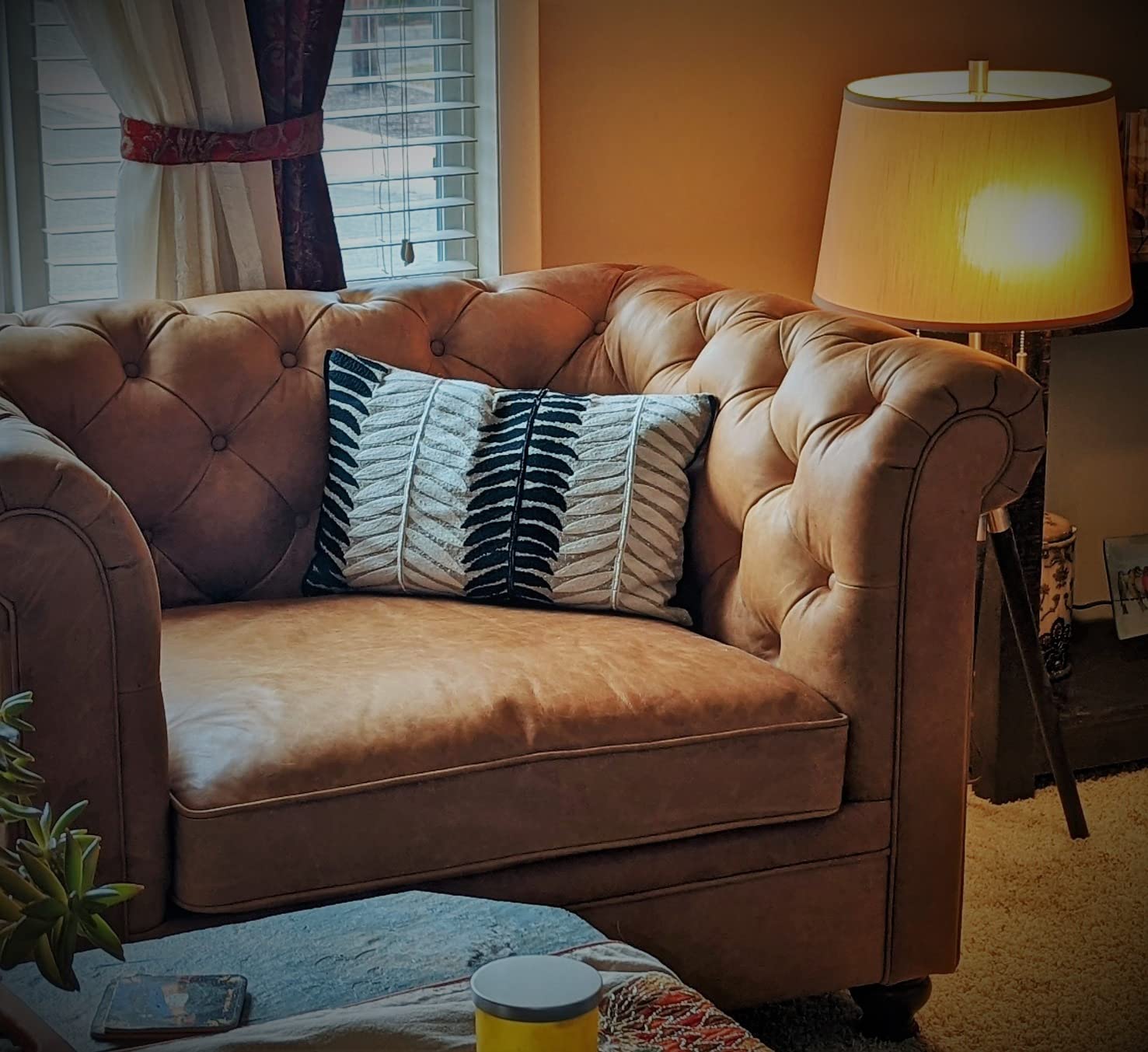 92/mo Finance POLY & BARK Lyon Sofa in FullGrain PureAniline