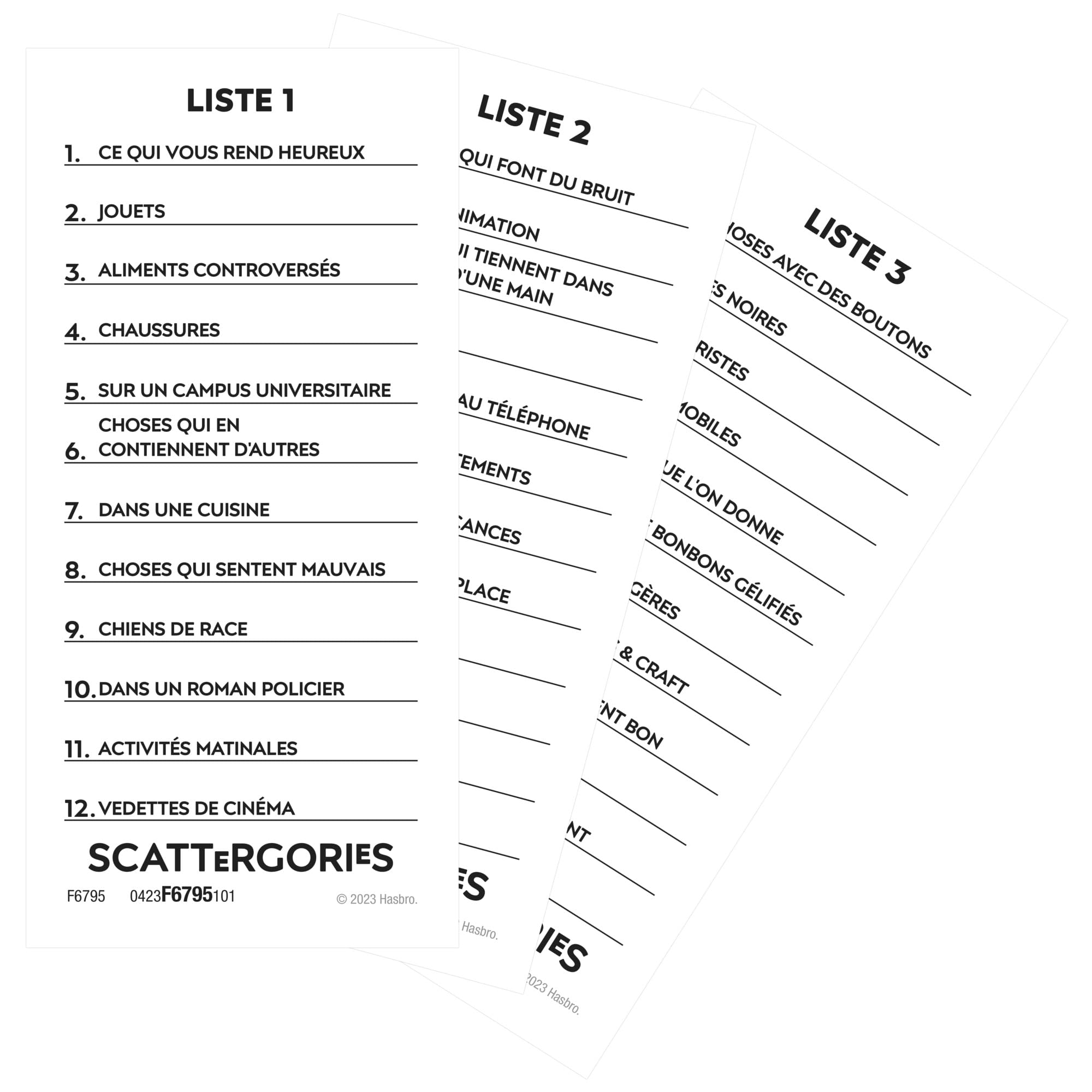 Jeu classique Hasbro Gaming Scattergories