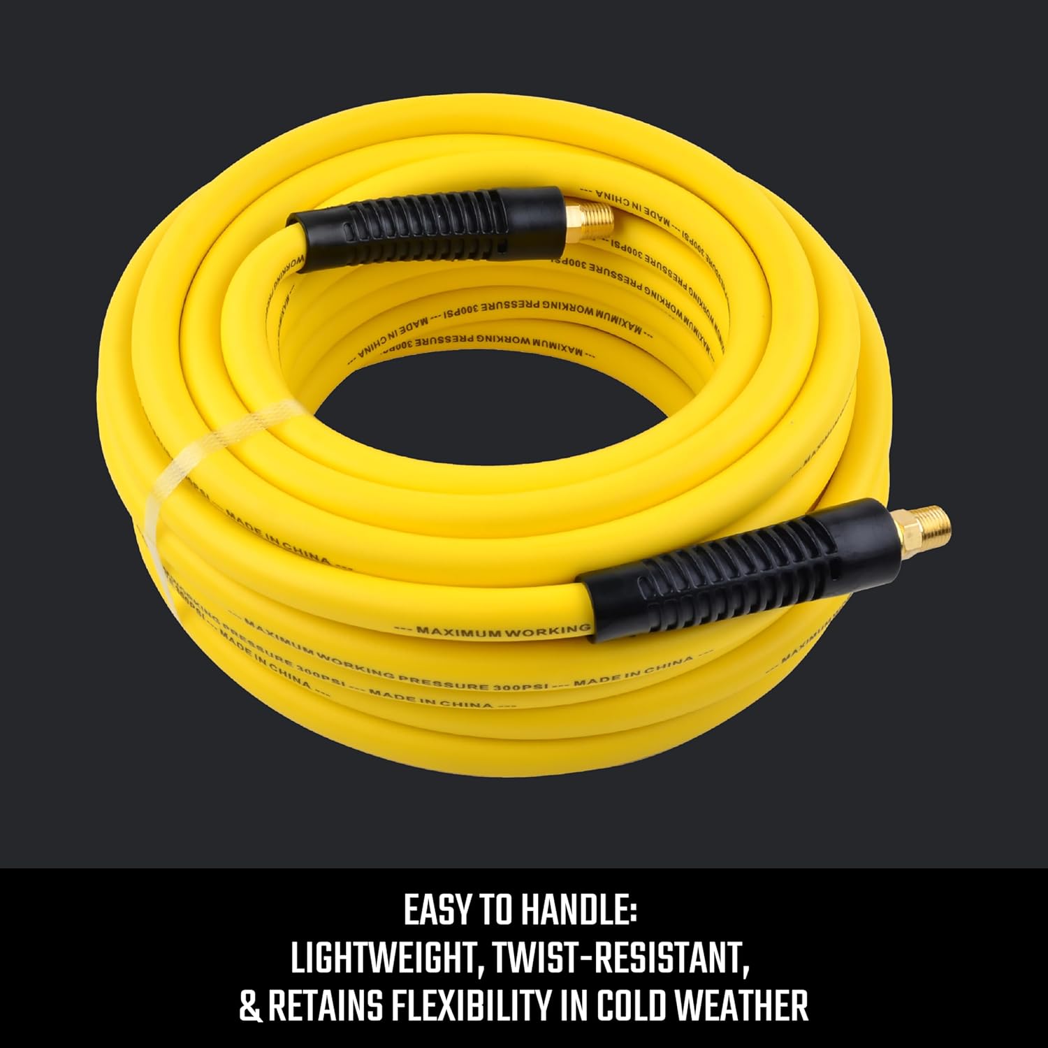 CRAFTSMAN 3/8-in x 50-ft Poly Hybrid Air Hose, 300 PSI, Lightweight Kink-Resistant w/Bend Restrictors