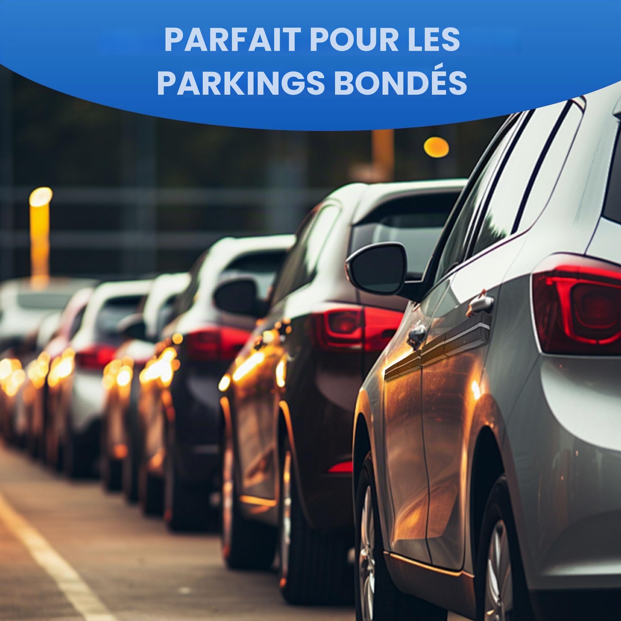 Lot de 2 Protections de portière de Voiture Amovibles pour éviter Les Bosses et Les Rayures sur Les véhicules (Noir)