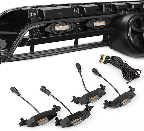 Miniatura 9 de SEVEN SPARTA 4 luces LED para parrilla compatibles con Toyota 4Runner 2020-2024, incluyendo SR5, TRD Sport, todoterreno, parrilla premium y Luz