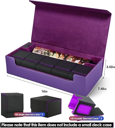Miniatura 2 de Scimi Estuche de Almacenamiento Premium para Tarjetas Coleccionables TCG Caja de Mazo Contiene 800+ Tarjetas con Funda para MTG, YuGiOh, Uno, Sport