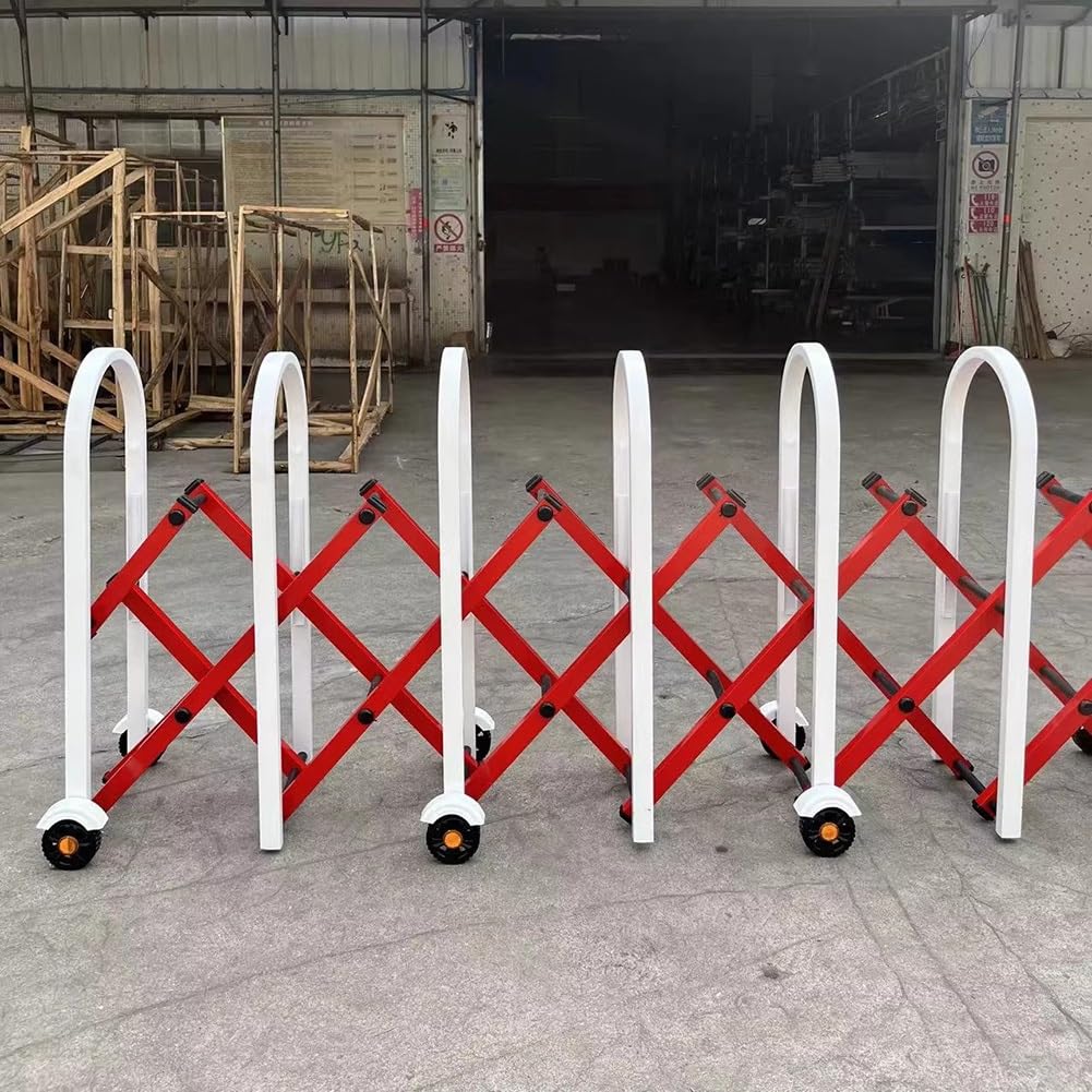 Barrera de seguridad retráctil expandible con ruedas para aislamiento de entrada y control de acceso